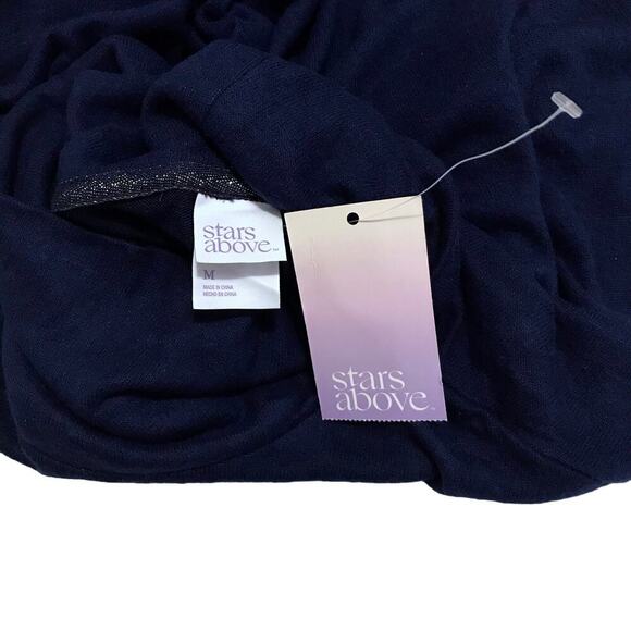 Stars Above NWT Navy Cowl Neck Sweatshirt Women M - Picture 9 of 12